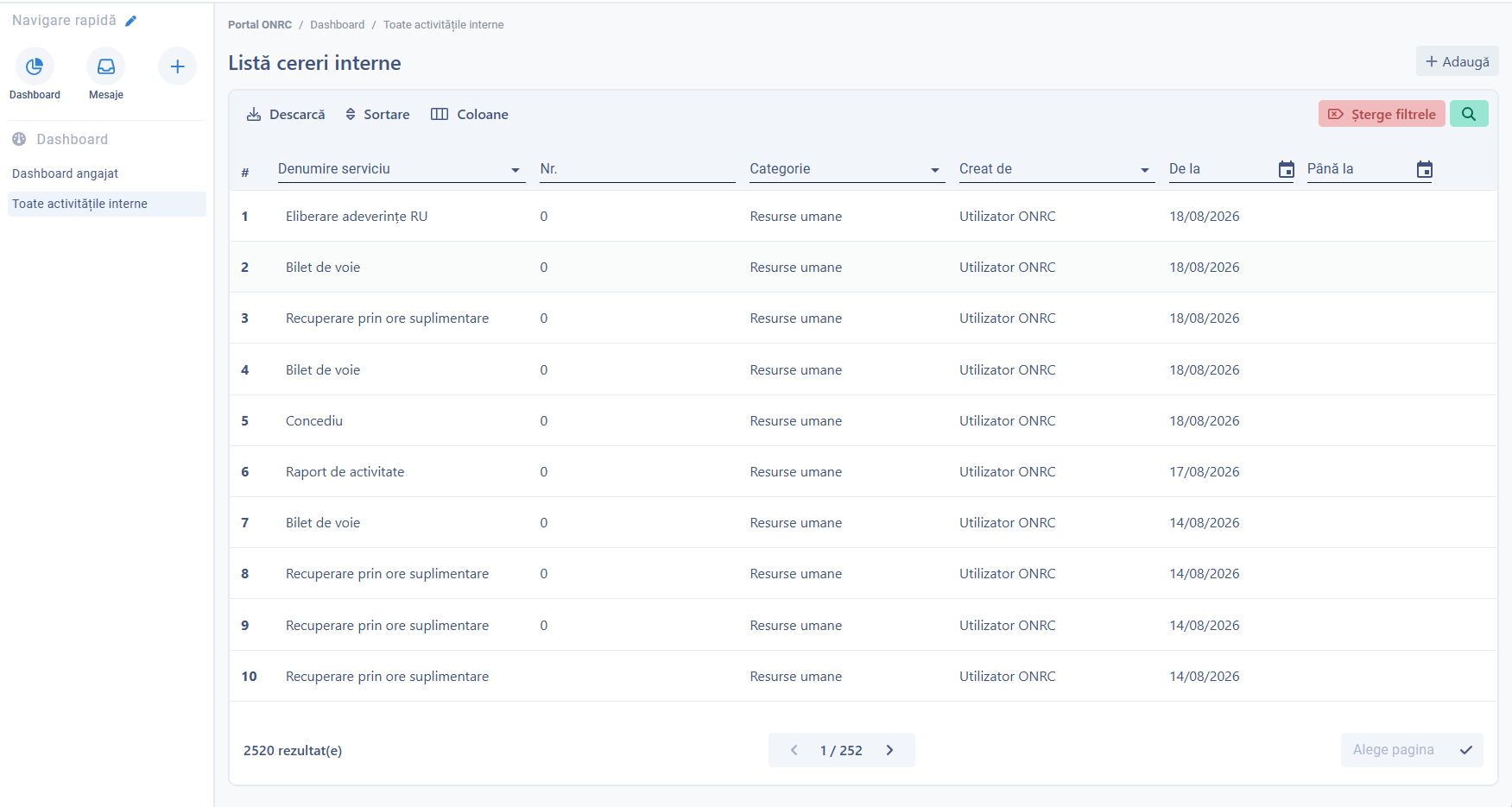 Organising internal activities in the Smart Digital City platform