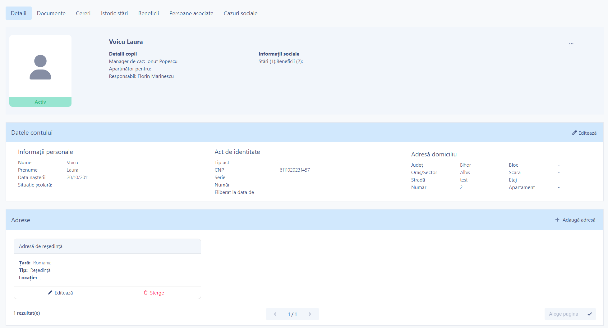 A consolidated view of a social case file in the Smart Digital City platform