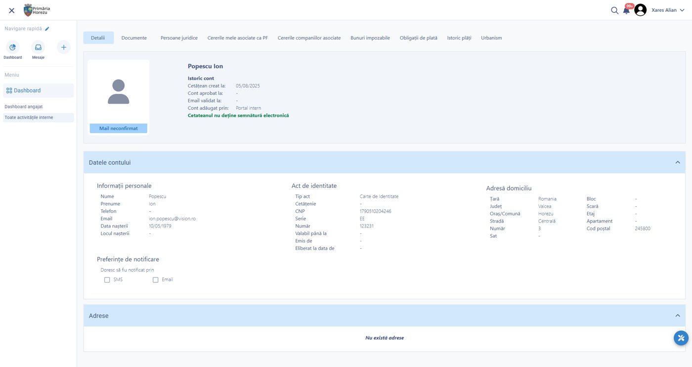 The consolidated resident file in the Smart Digital City platform