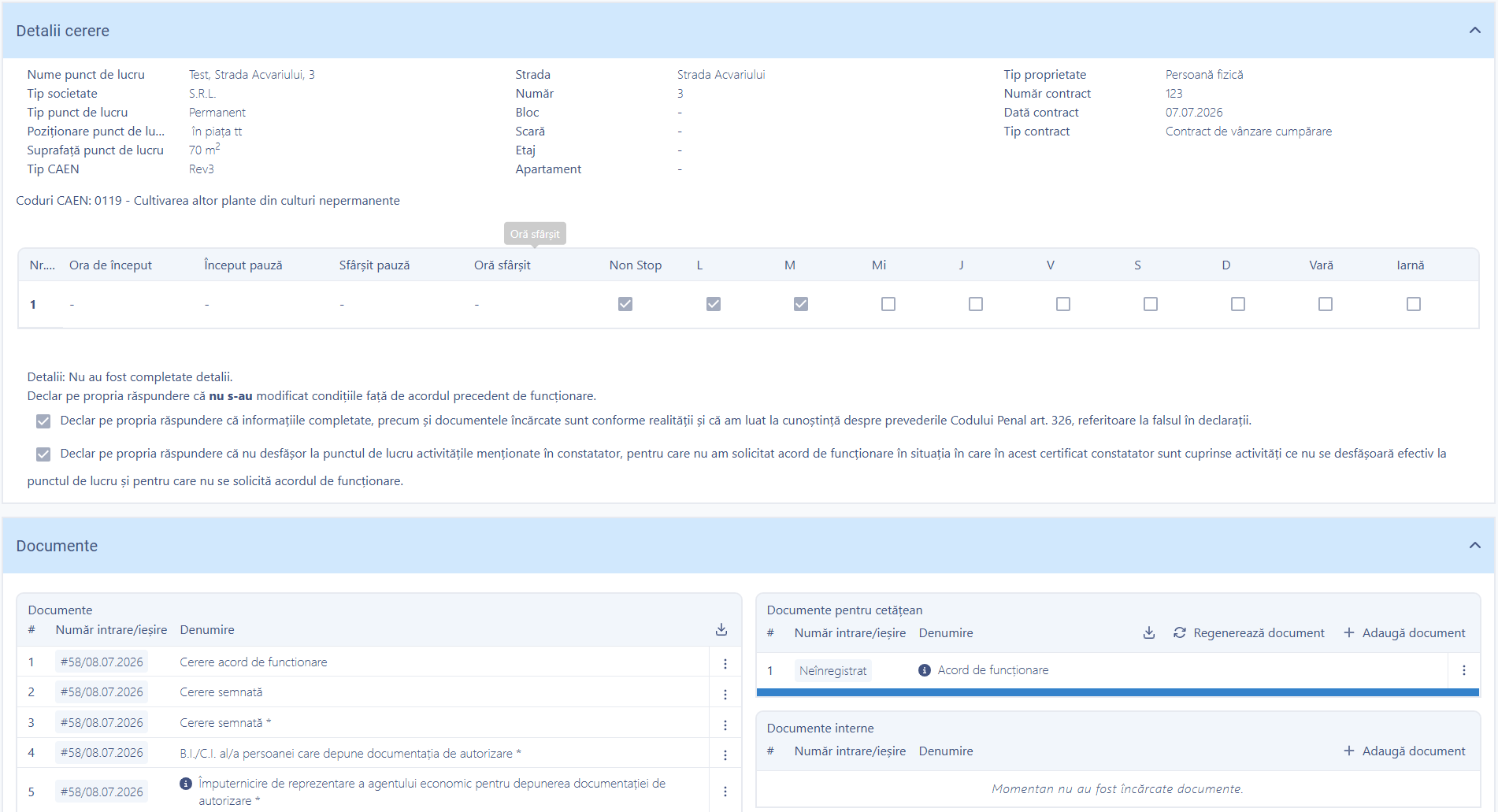 Issuing an operating permission in the Smart Digital City platform