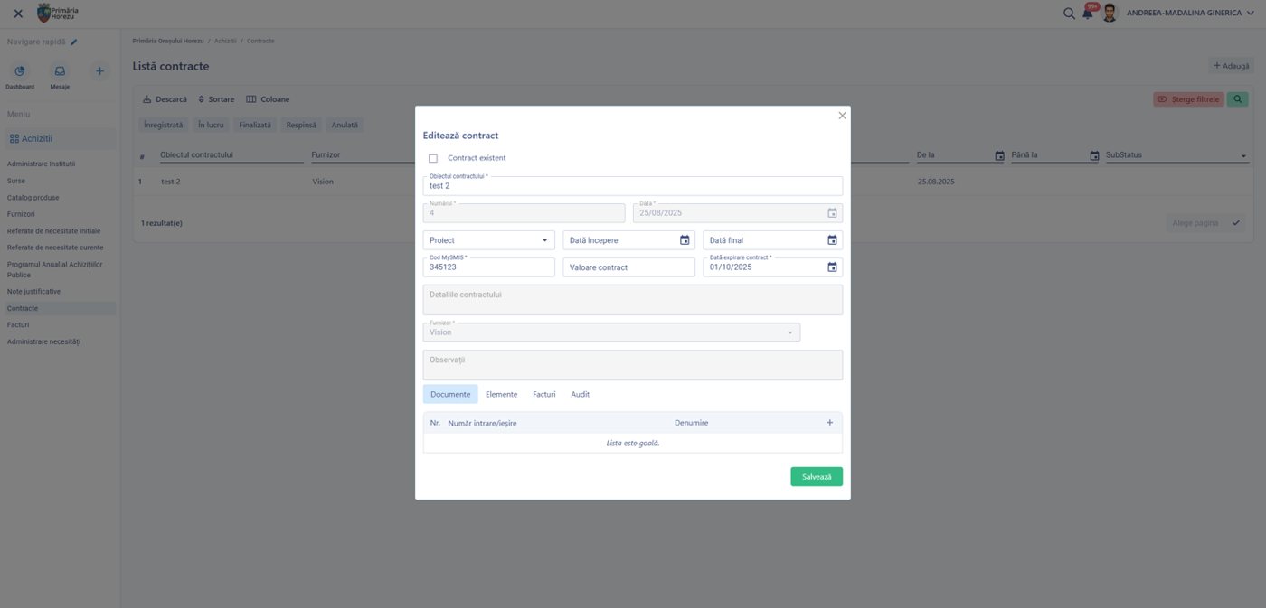 The contract register in the Smart Digital City platform