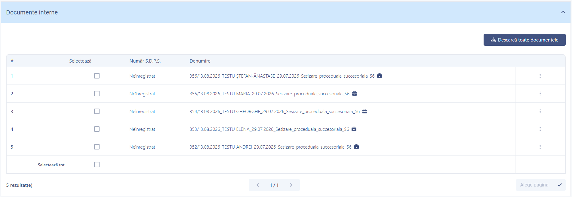 Notifications opening succession procedures in the Smart Digital City platform