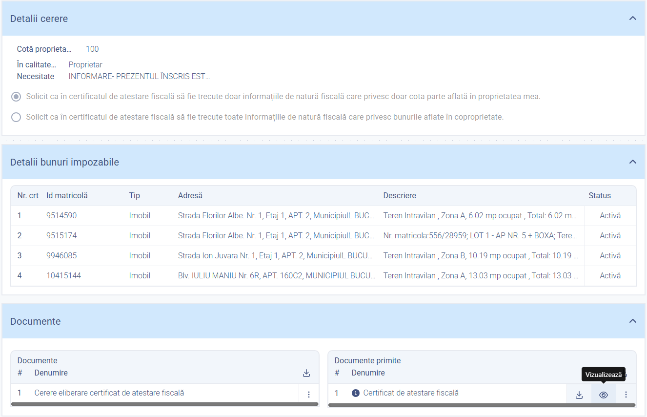 The register of tax documents in the Smart Digital City platform